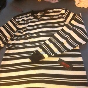 Black and White Striped Sweater Therma Wear